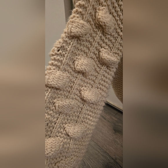 Tea & Cup Los Angeles Knit Cardigan Bubble Sleeves M/L Polyester - Picture 13 of 16